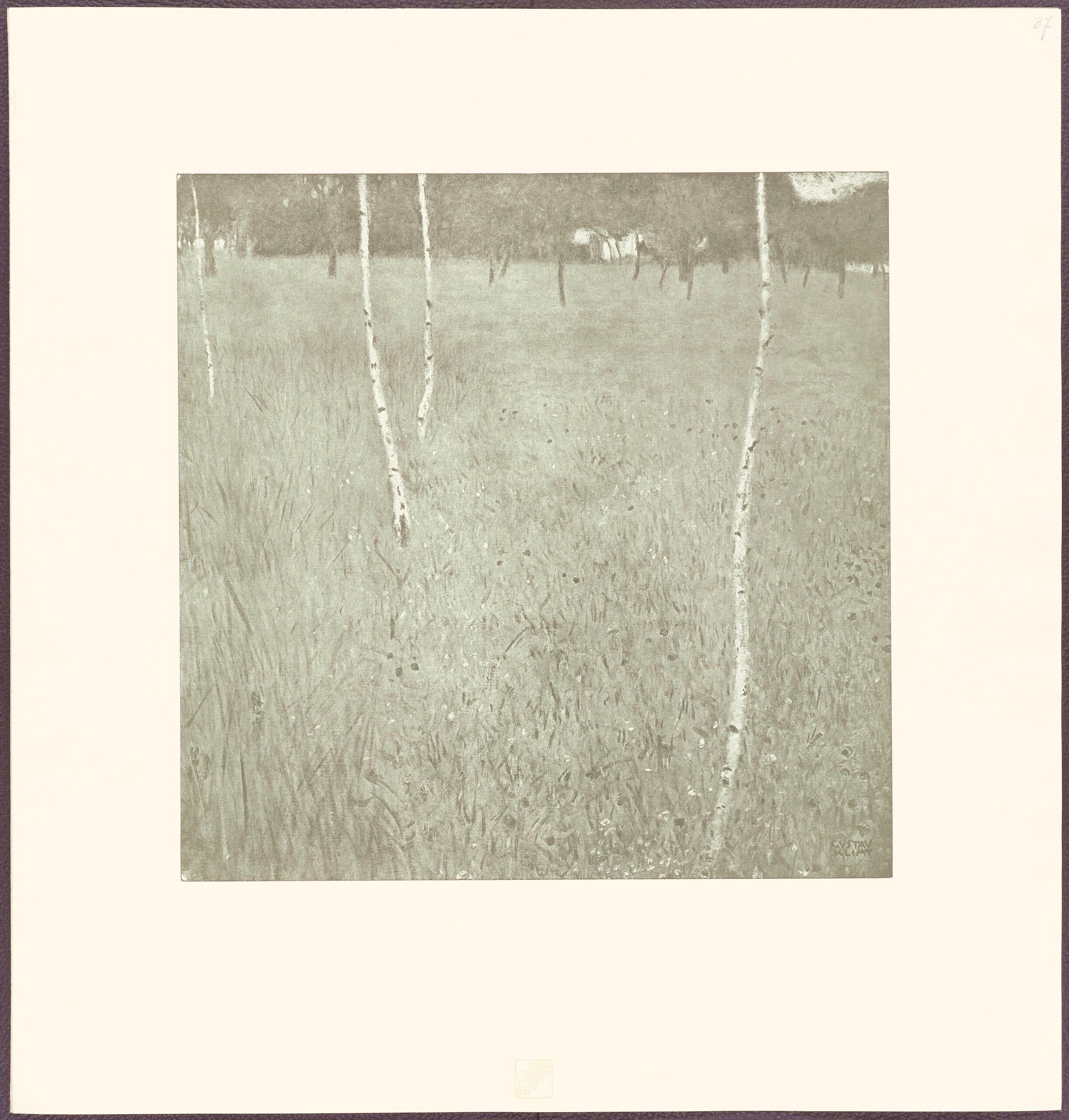 Klimt, Bauernhaus mit Birken, Das Werk von Gustav Klimt (after) For Sale 4