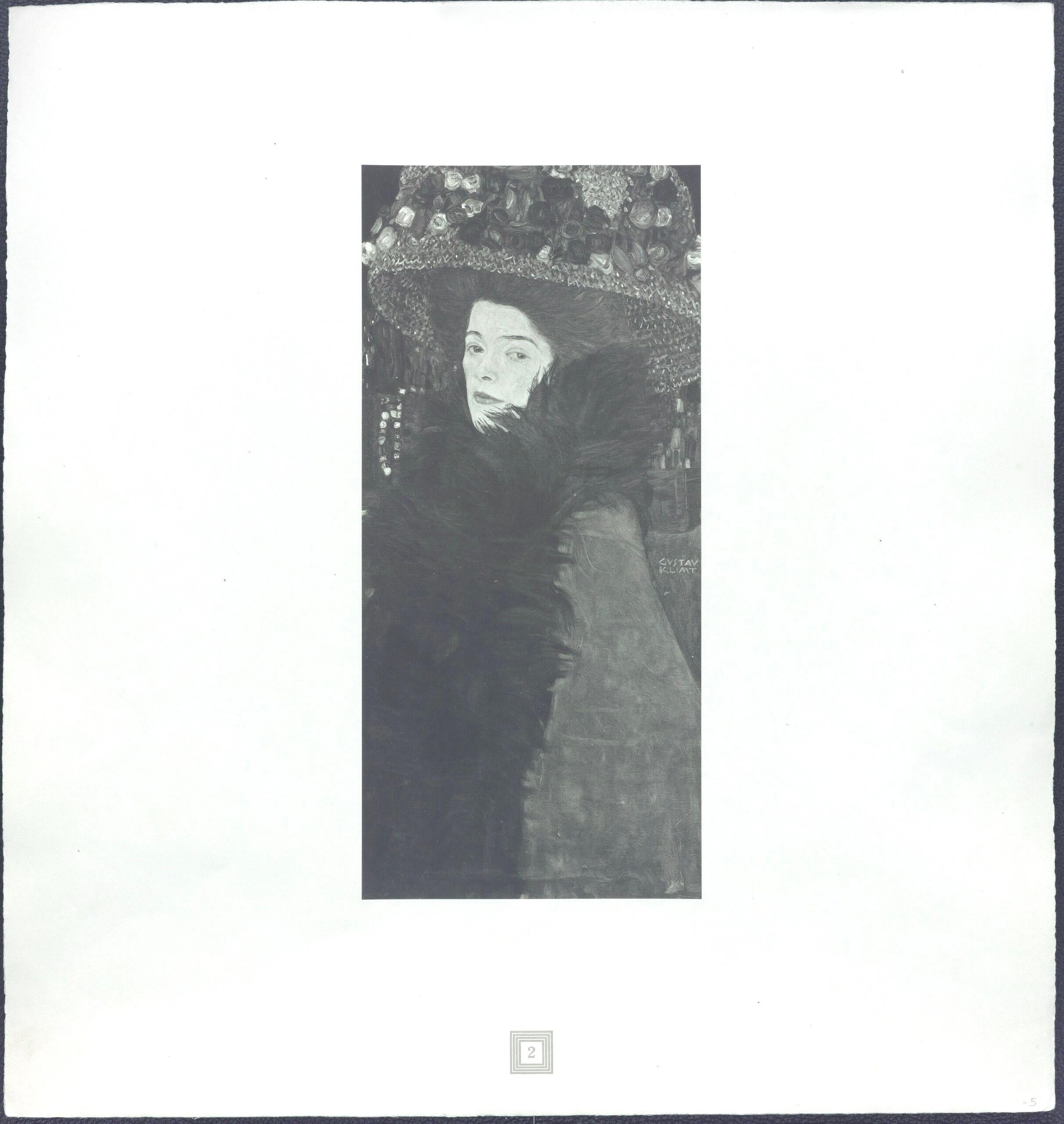 Klimt, Dame mit Blumenhut, Gustav Klimt, Eine Nachlese (after) For Sale 4