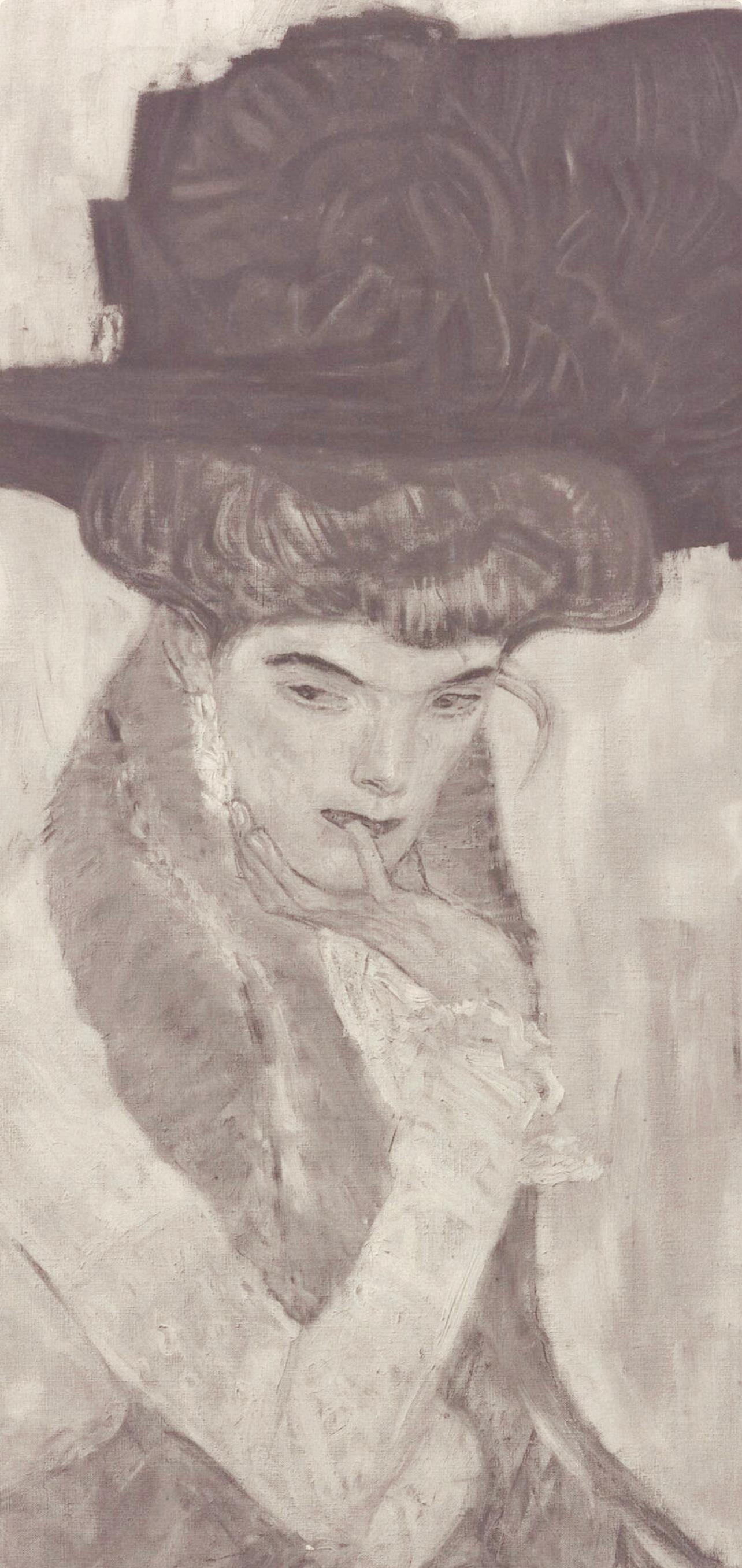 Klimt, Der schwarze Federnhut, Das Werk von Gustav Klimt (after) For Sale 1