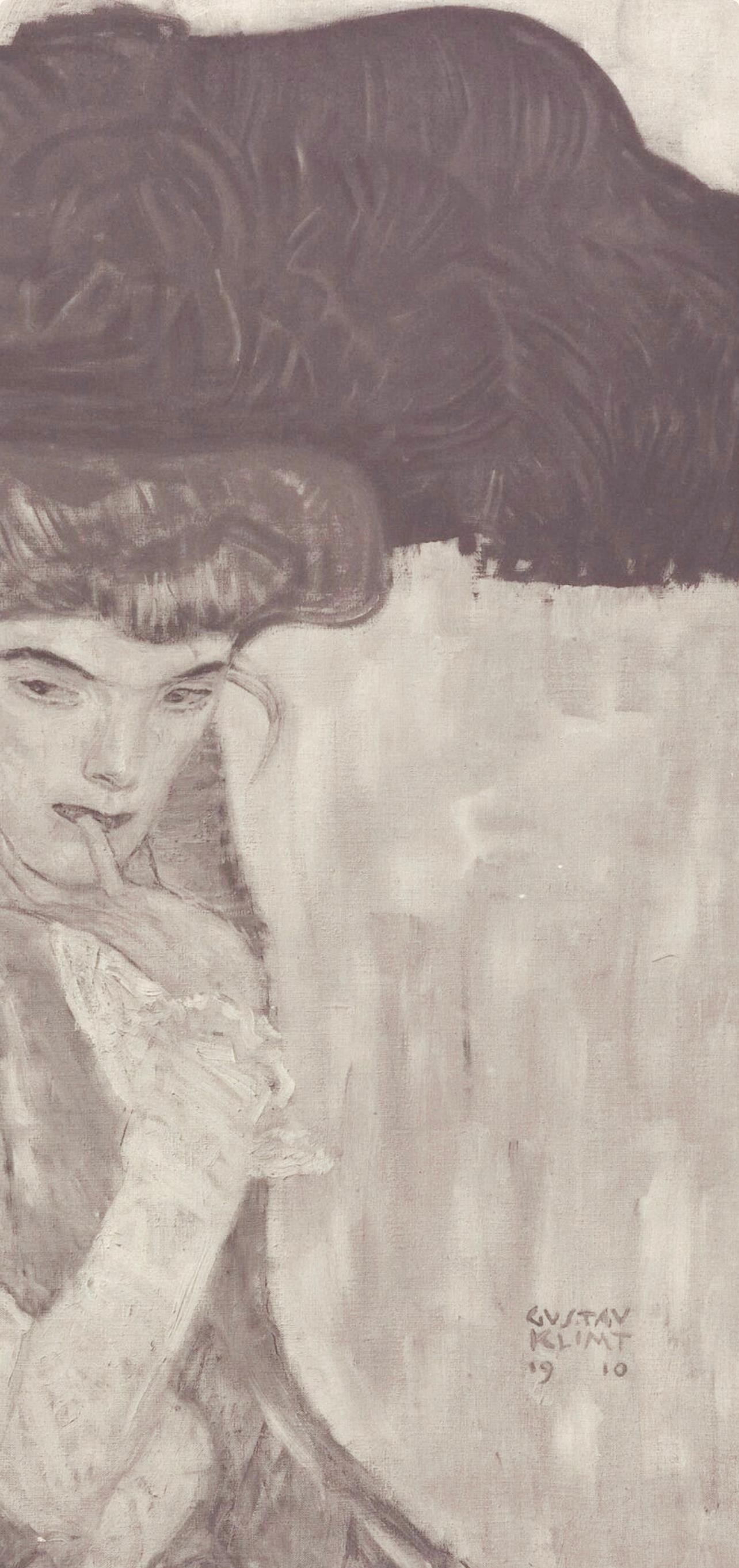 Klimt, Der schwarze Federnhut, Das Werk von Gustav Klimt (after) For Sale 2