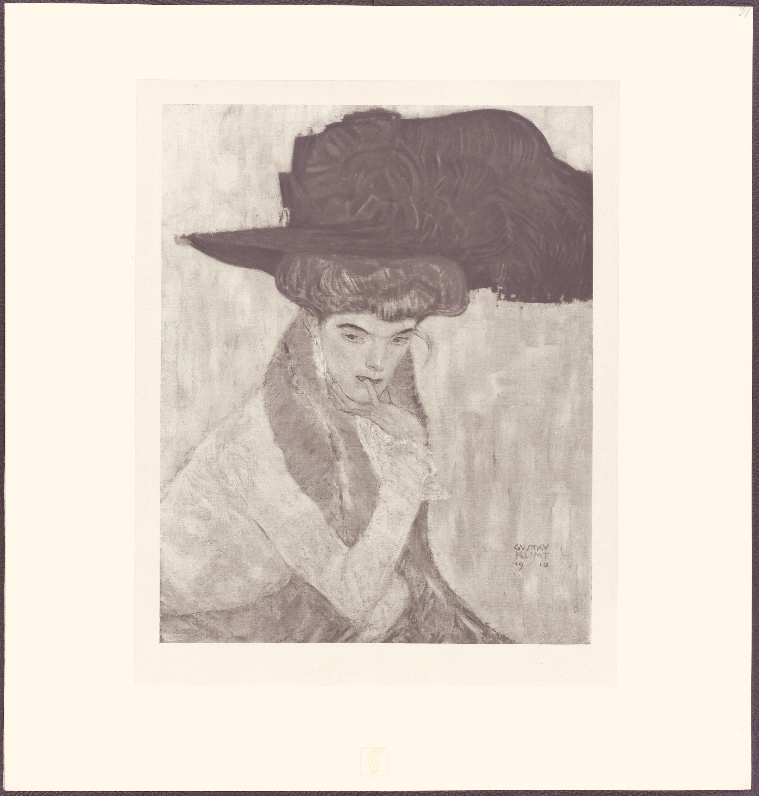 Klimt, Der schwarze Federnhut, Das Werk von Gustav Klimt (after) For Sale 4