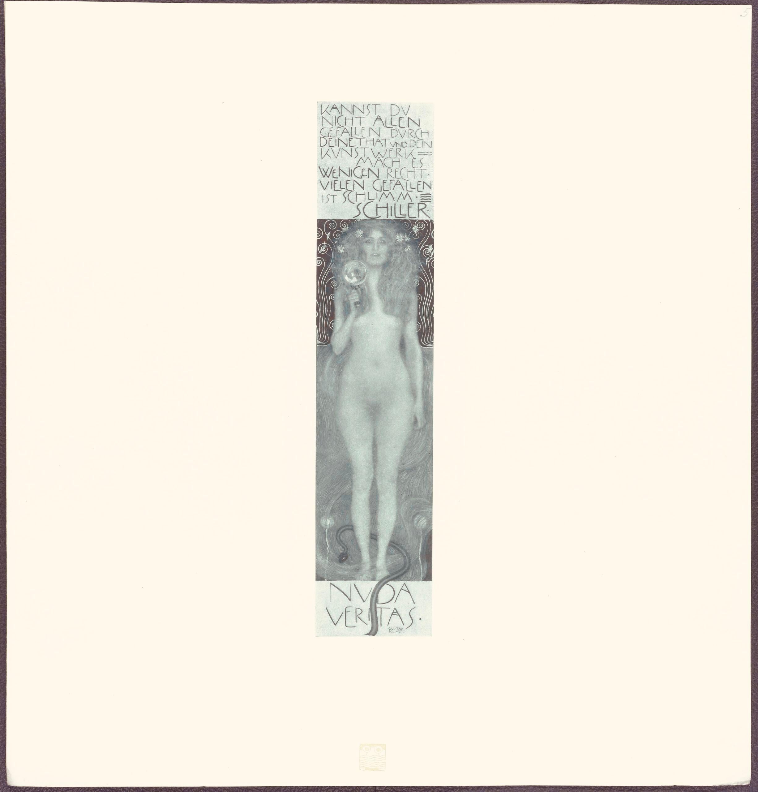 Klimt, Nuda Veritas, Das Werk von Gustav Klimt (after) For Sale 3