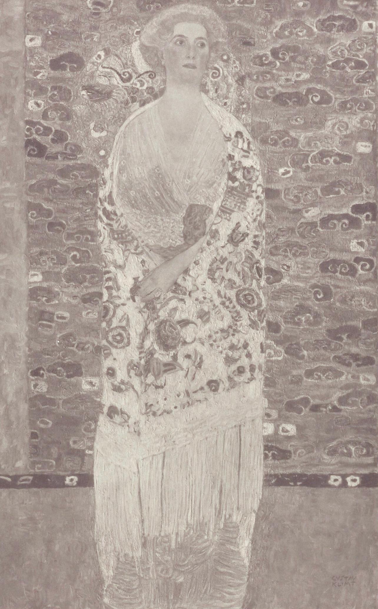 Héliograbado, colotipia papel vélin. Tamaño del papel: 18,23 x 17,32 pulgadas; tamaño de la imagen: 14,65 x 9,49 pulgadas. Inscripción: Firmada en la plancha y sin numerar, tal como se emitió. Notas: Del folio Das Werk von Gustav Klimt, 1918.