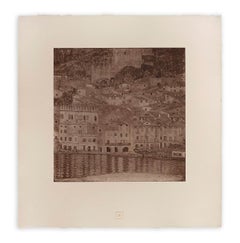Malcesine on Lake Garda by Gustav Klimt, Das Werk landscape collotype, 1908-1912