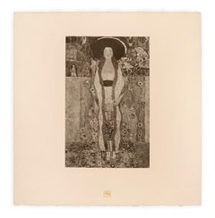 Portrait d'Adele Bloch-Bauer II par Gustav Klimt, collotype de toute une vie de Das Werk