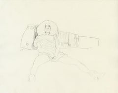 „Sitzende Frau halbakt“ von Gustav Klimt – Originaldruck von Courtesans Folio