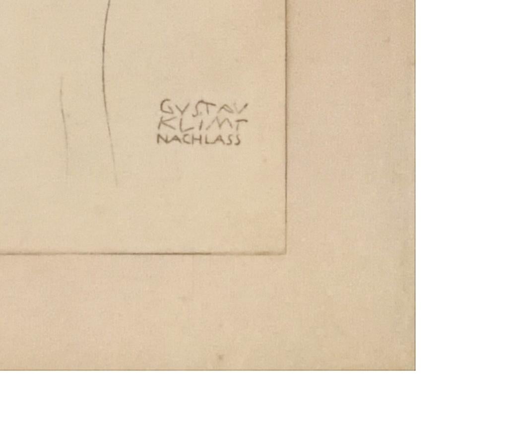 Skizze für einen Fries  - Original Collotype-Druck - 1919 (Moderne), Print, von (after) Gustav Klimt