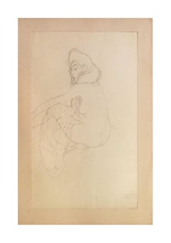 Study on the "Danae" - 1910s - Gustav Klimt - Lithograph - Modern Art