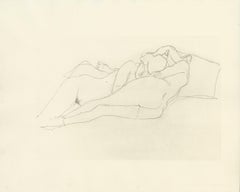 „Two Sleeping Women“ von Gustav Klimt – Originaldruck von Courtesans Folio