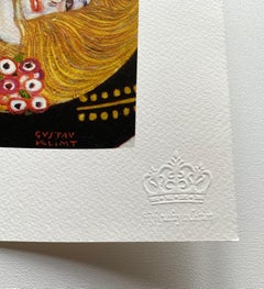 Water Serpents II-Lithograph offset print-dry seal-plate signed-Germany edition