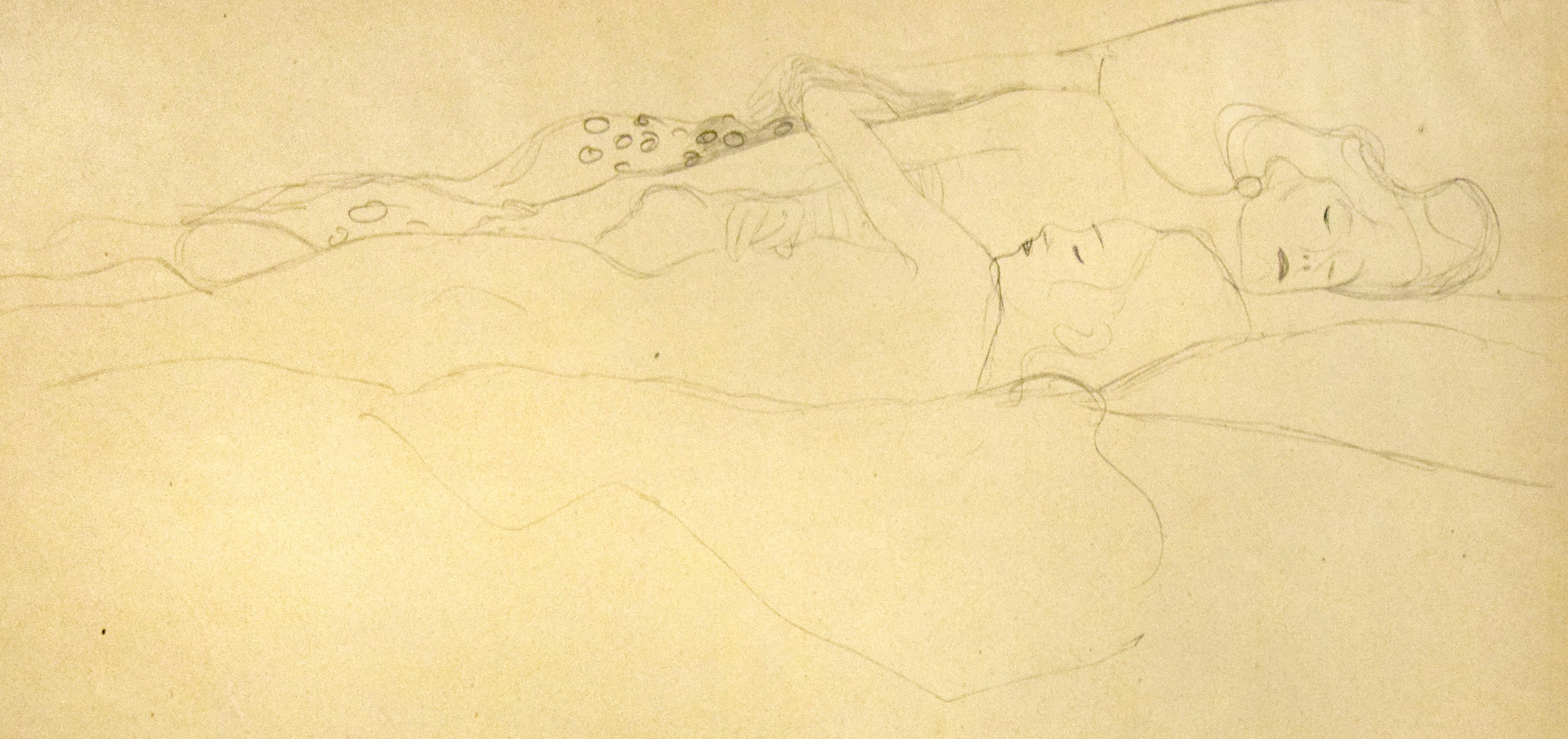 Portrait Print (after) Gustav Klimt - Femme et jeune femme  - 1910s 