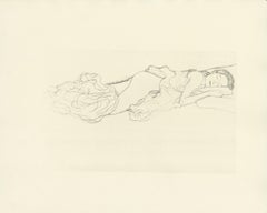 "Women Sleeping Face Down" by Gustav Klimt - Original Print from Courtesan Folio