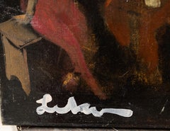 Corso d'arte, Scena Fauvista in acrilico su tela