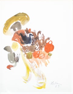 Figurative Farmer Holding Chickens and Pots