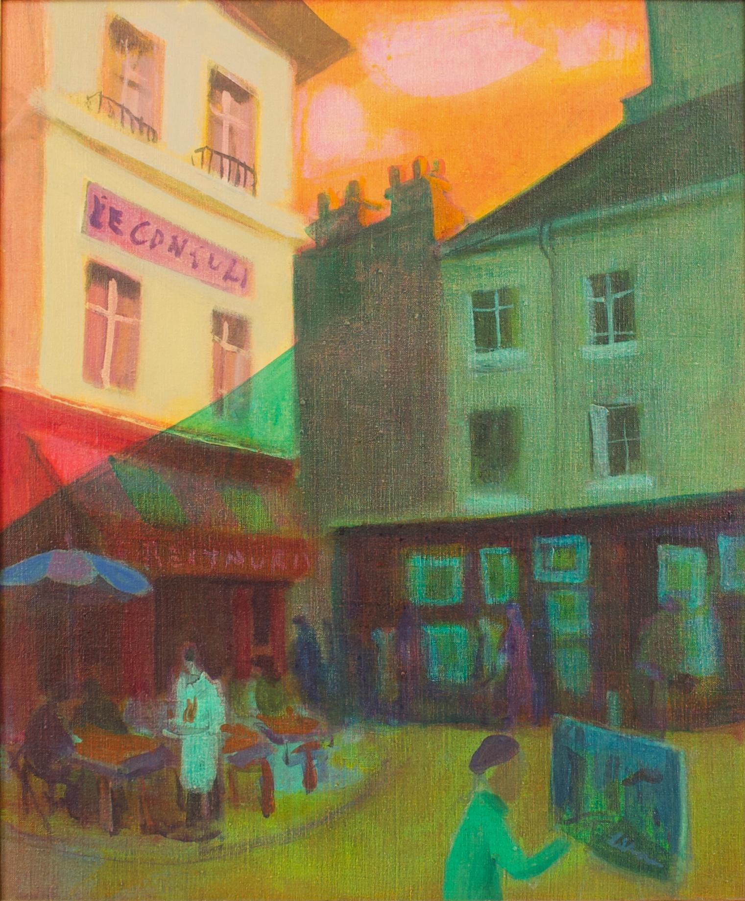 Painter in Montemarte - Painting by Gustav Likan
