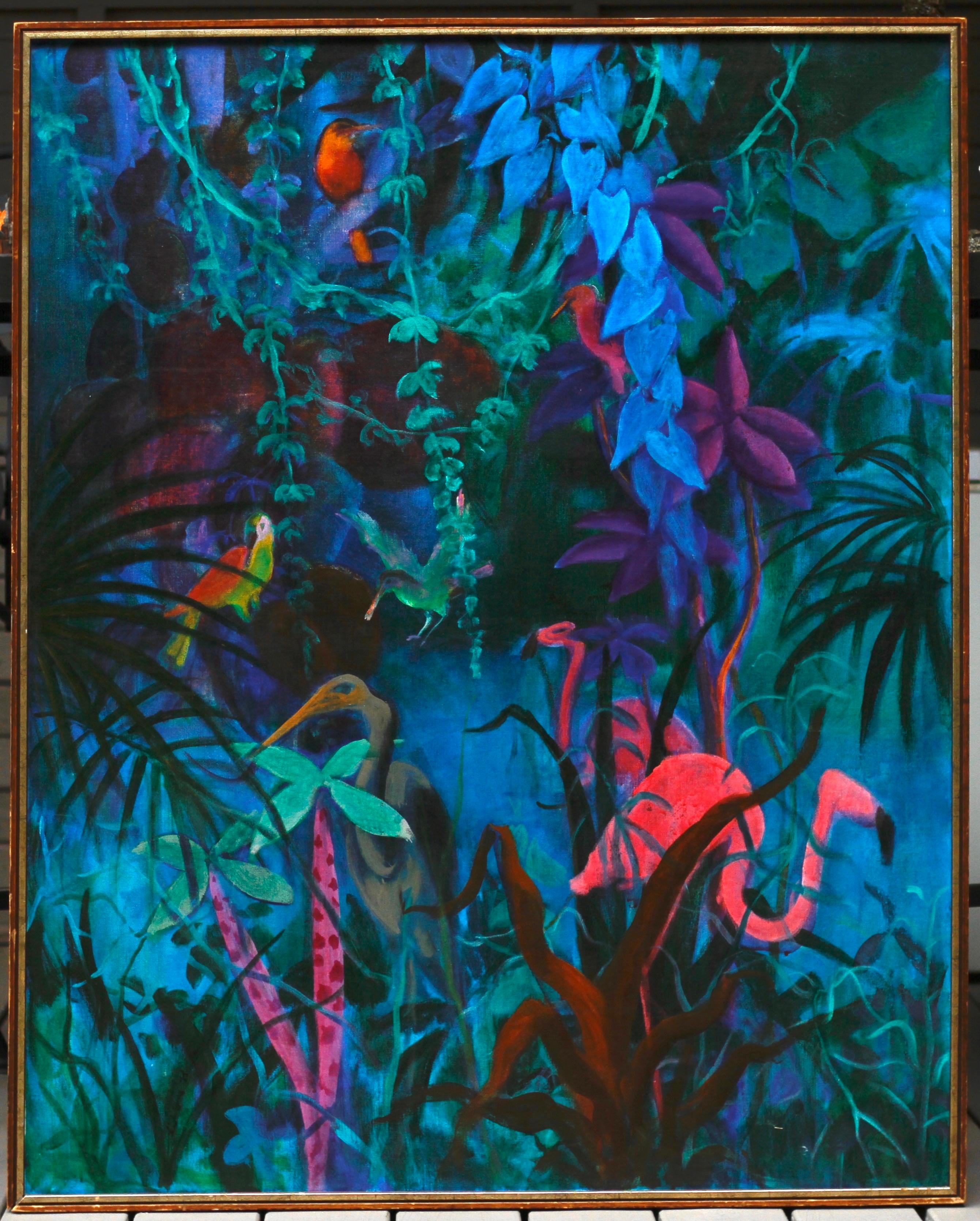 Pond in the Jungle - Painting by Gustav Likan