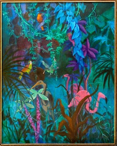 "Birds at the Chicago Zoo" Modernist Nature Scene