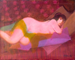 Koloristische moderne figurative Gemälde „Akt“