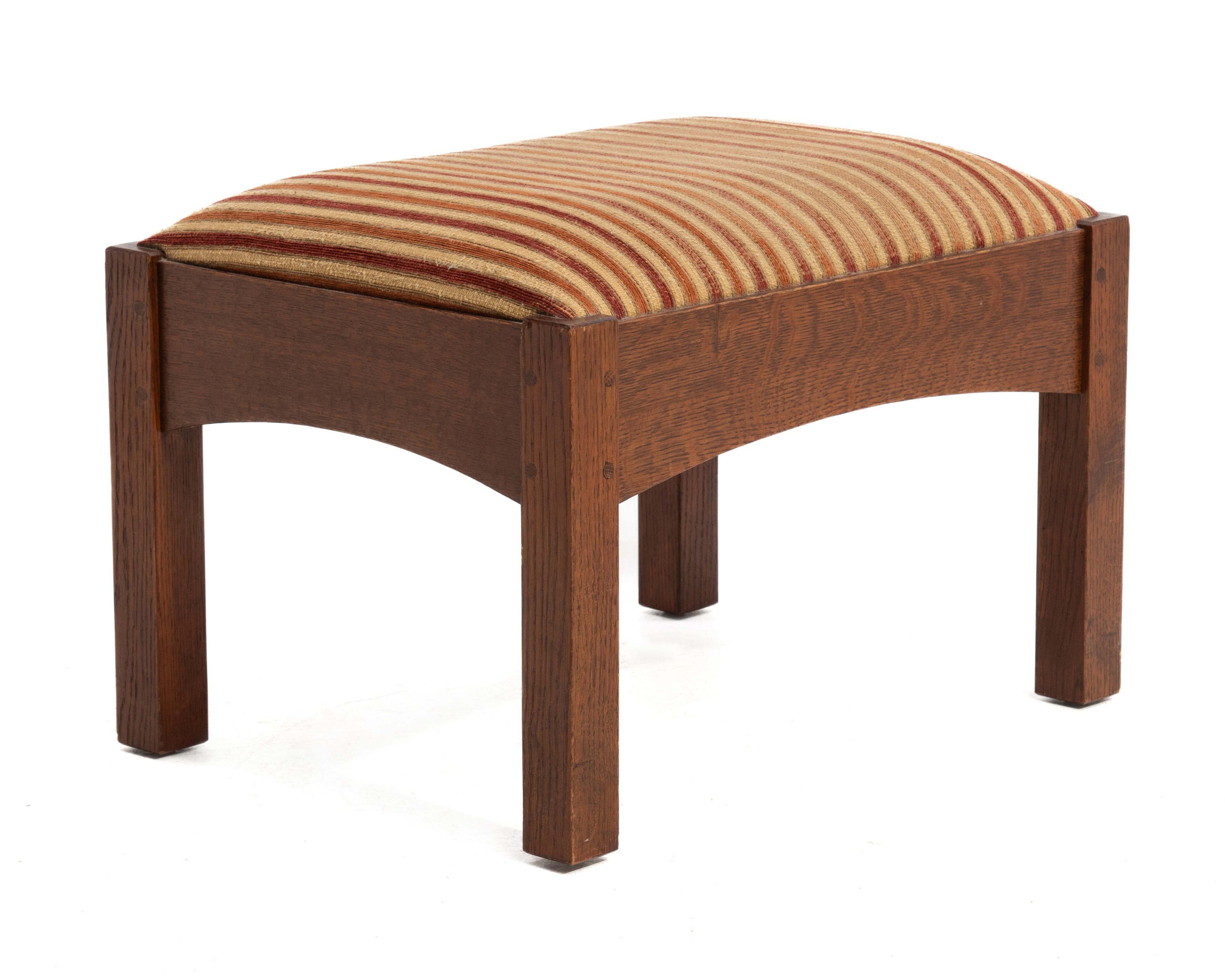 Arts and Crafts Gustav L&JG Stickley Footstool 89-2591 2014 Arts & Crafts Mission Oak Craftsman