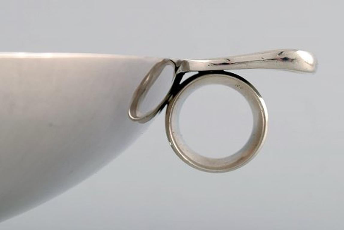 Gustav Pedersen para Georg Jensen, Cuenco Art Decó grande, Plata de ley en Excelente estado para la venta en København, Copenhagen