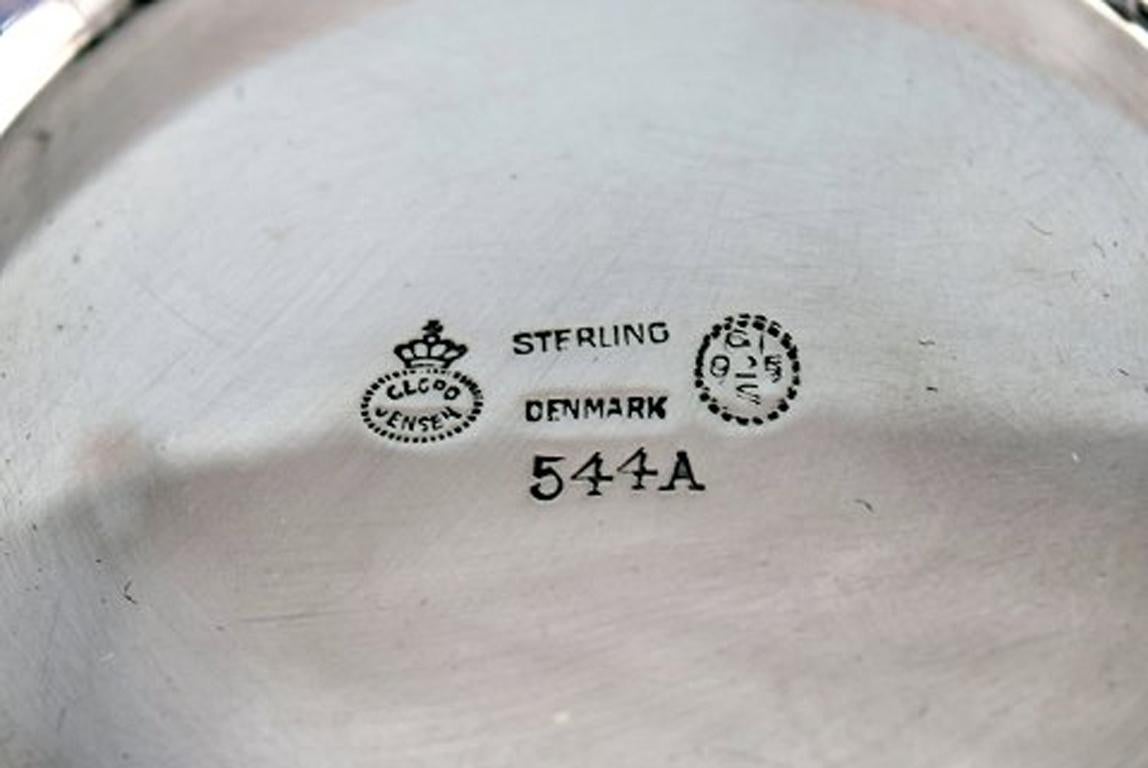 Gustav Pedersen para Georg Jensen, Cuenco Art Decó grande, Plata de ley en venta 1