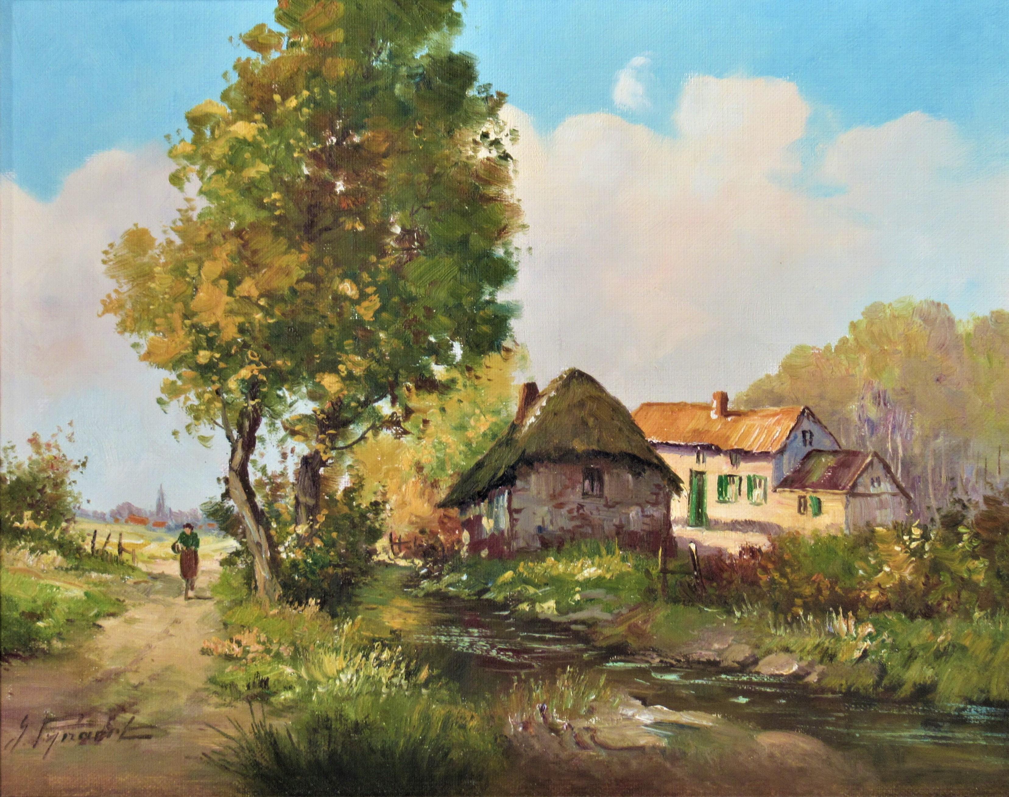 Paysage belge - Painting de Gustav Pynaert