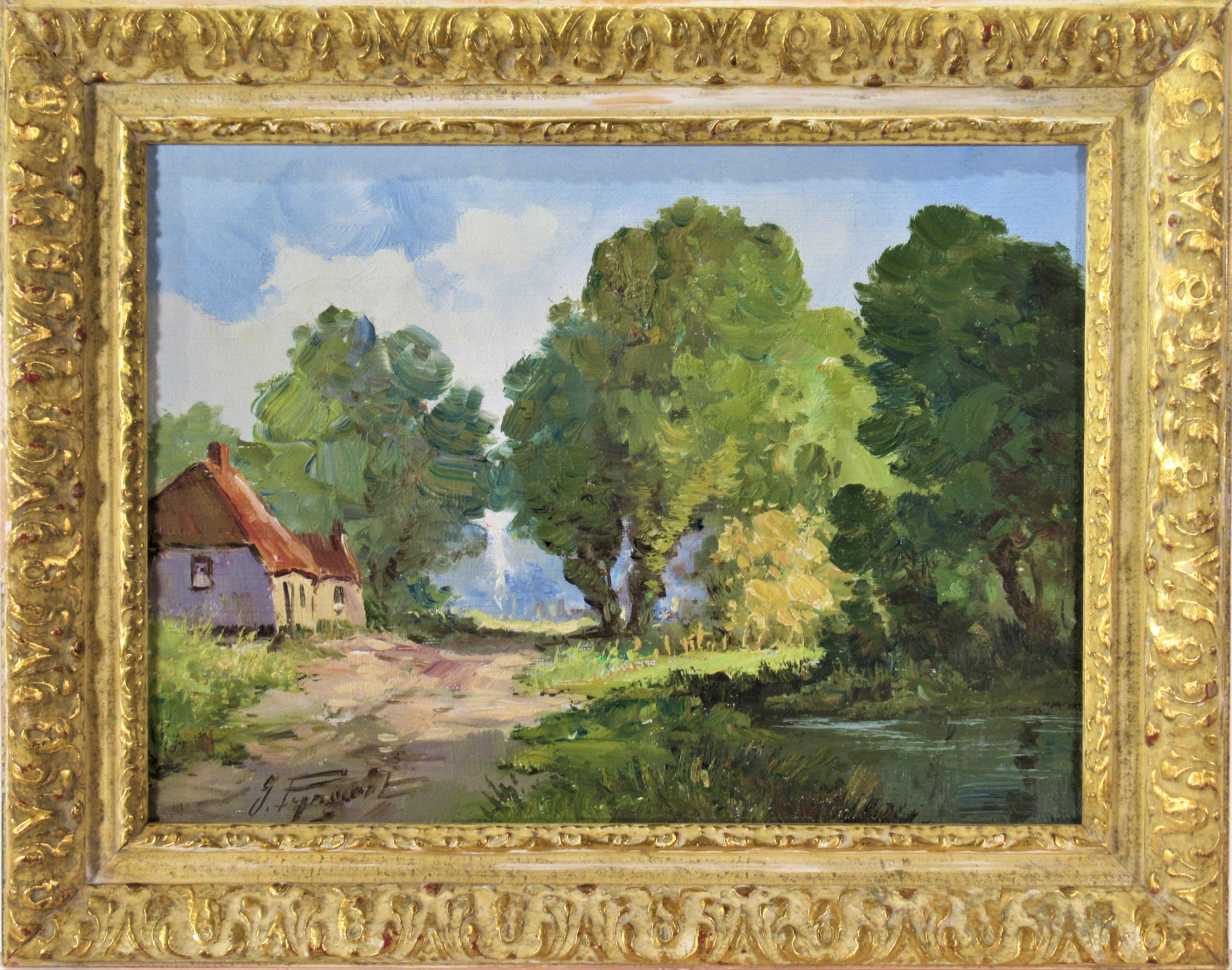 Landscape Painting Gustav Pynaert - Paysage belge II