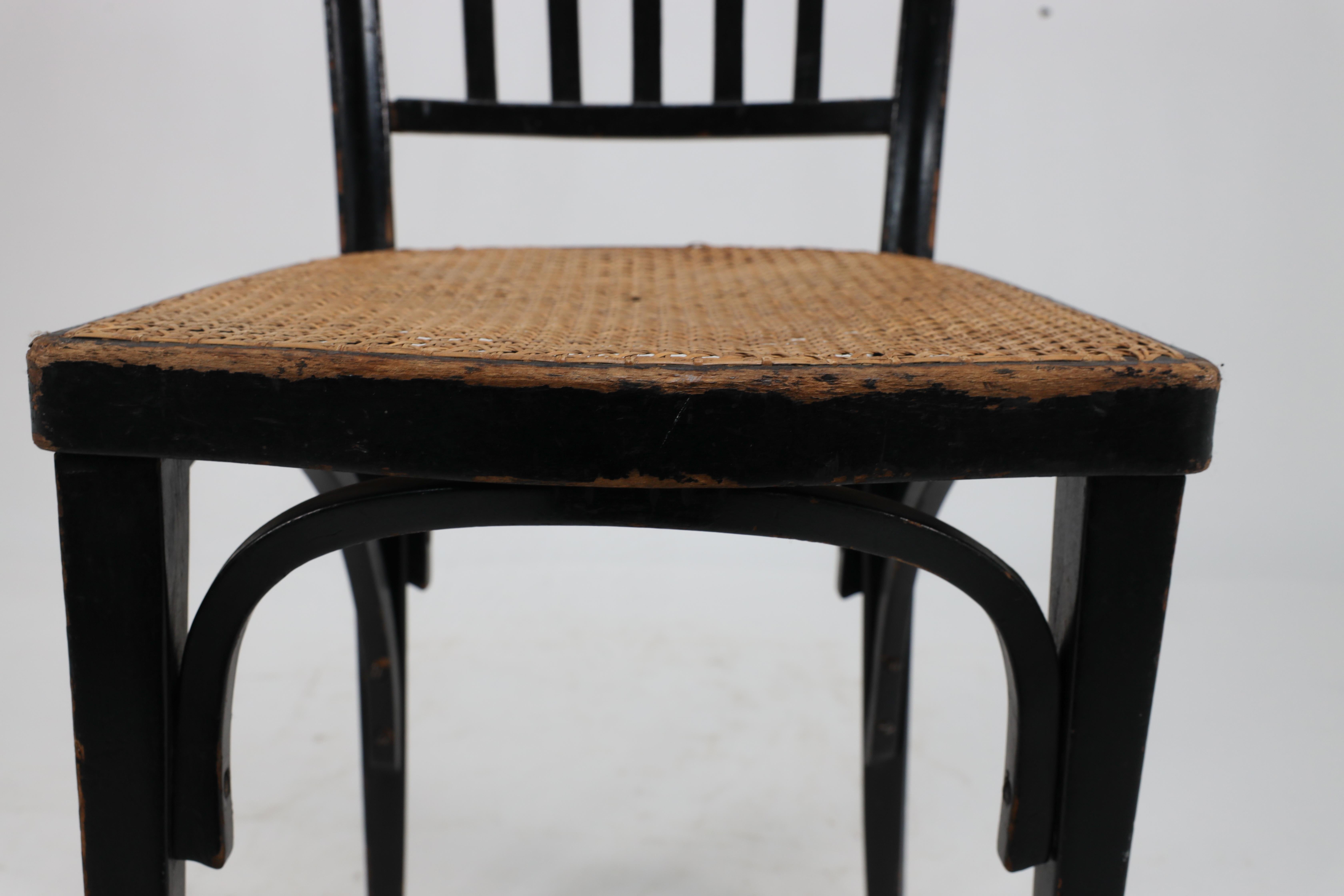 Gustav Siegel für J und J Kohn. Drei Esstischstühle aus ebonisiertem Bugholz oder Café-Stühle. im Angebot 5
