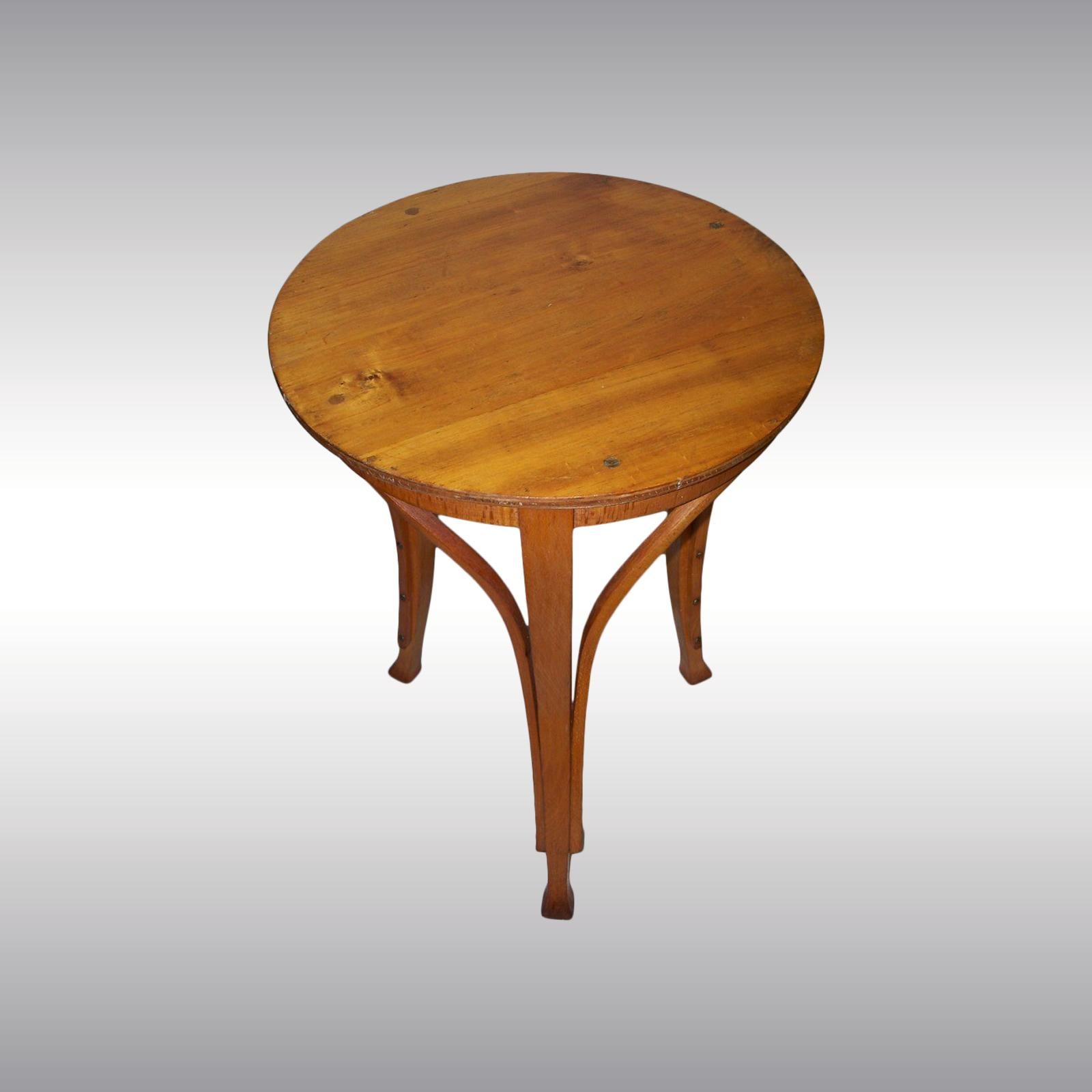 Austrian Gustav Siegel three legged Side table Original 1900 For Sale