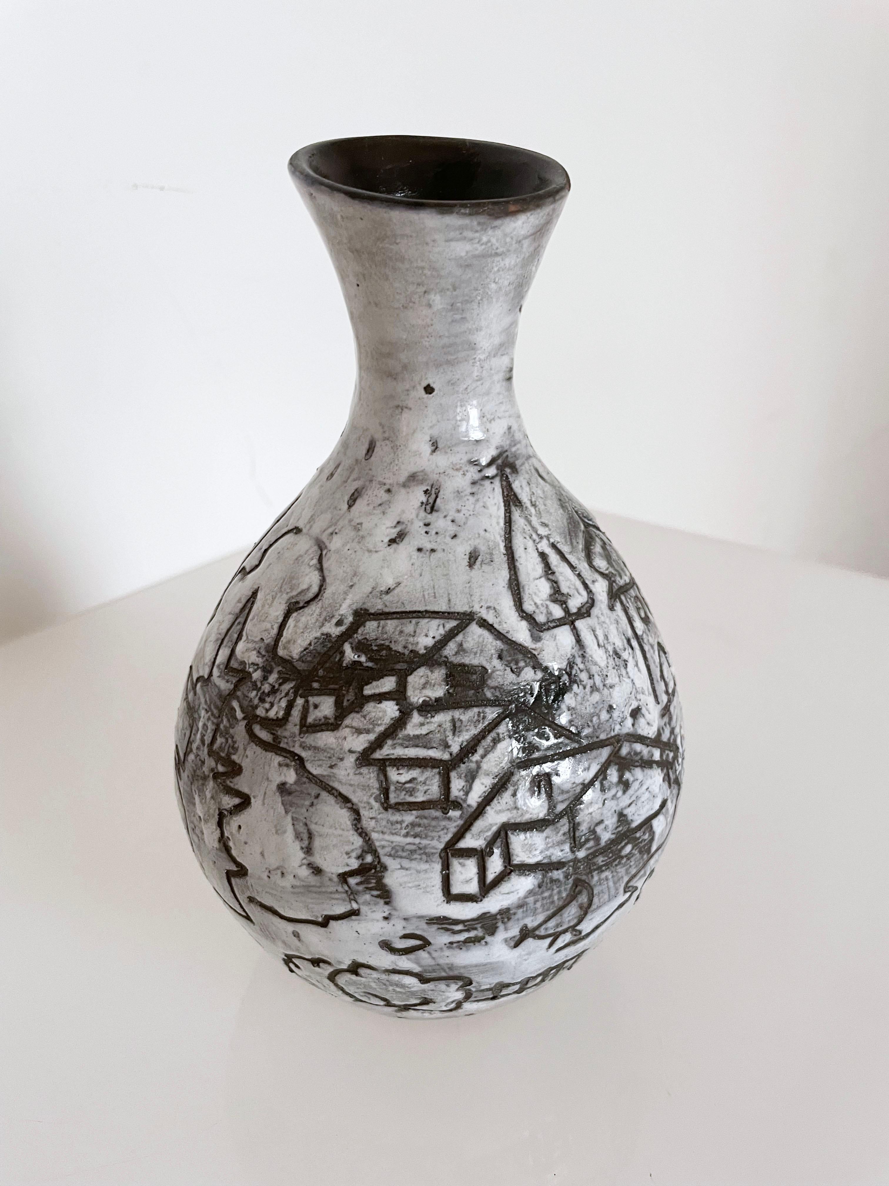 Gustav Spörri Vase aus Keramik. No: 65476 69, Ziegler Keramik, Schweiz 1969 im Angebot 3