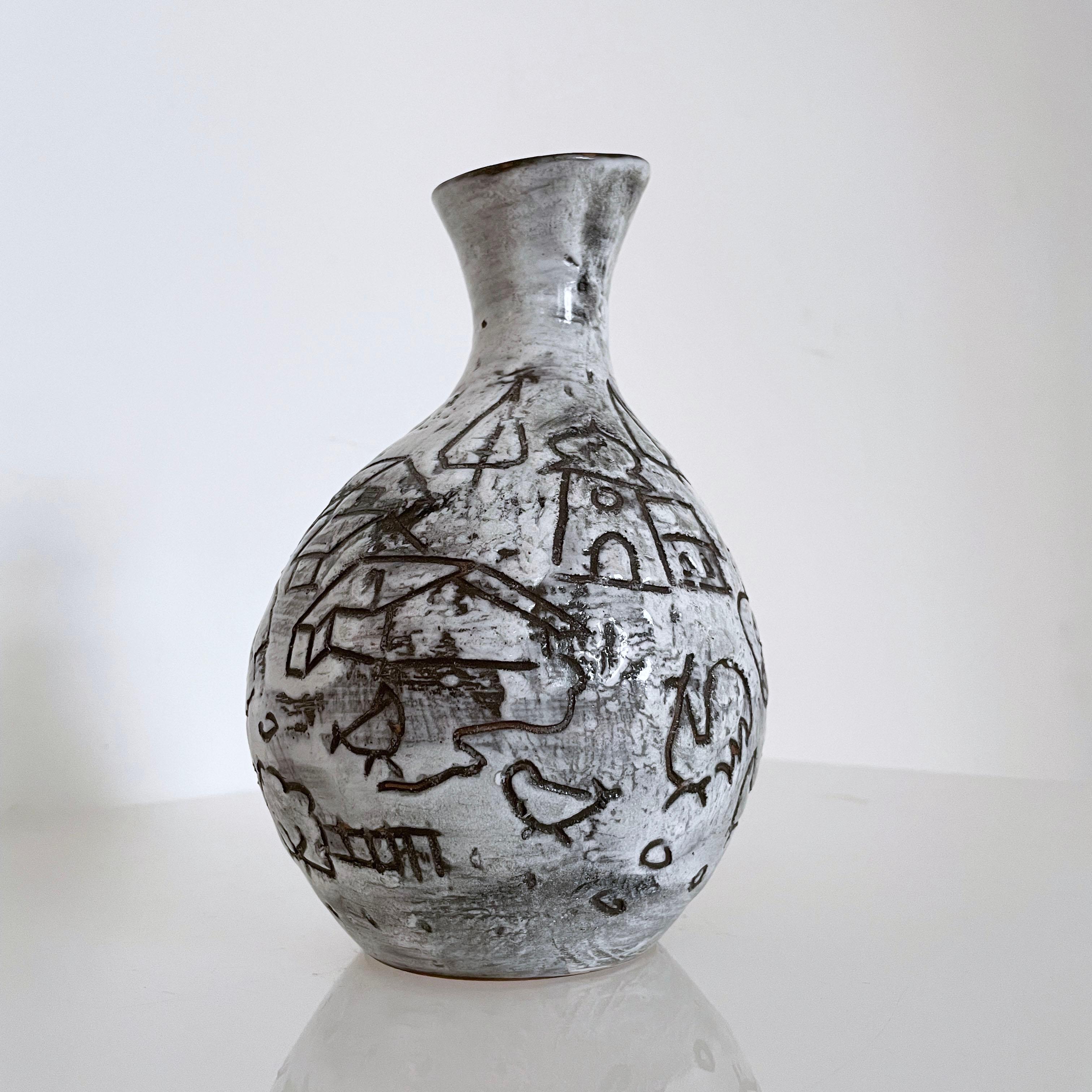 Mid-Century Modern Gustav Spörri Ceramic Vase. No: 65476 69, Ziegler Keramik, Switzerland 1969 For Sale