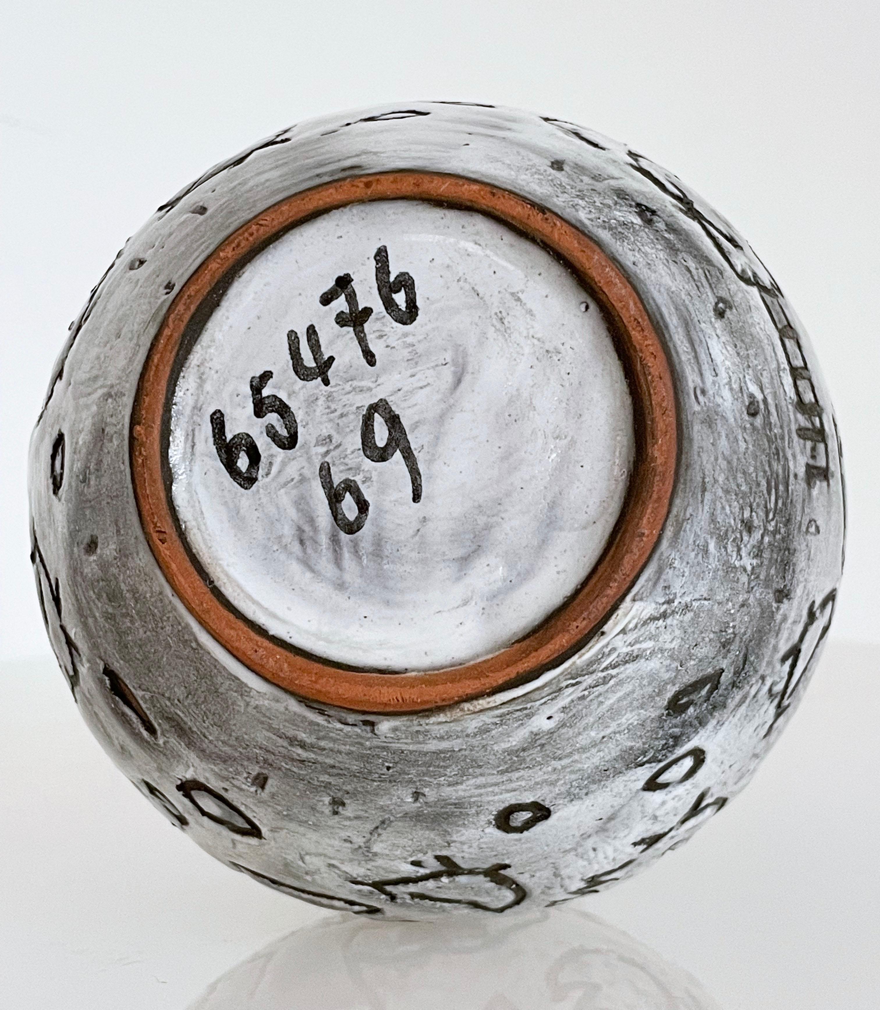 Fired Gustav Spörri Ceramic Vase. No: 65476 69, Ziegler Keramik, Switzerland 1969 For Sale