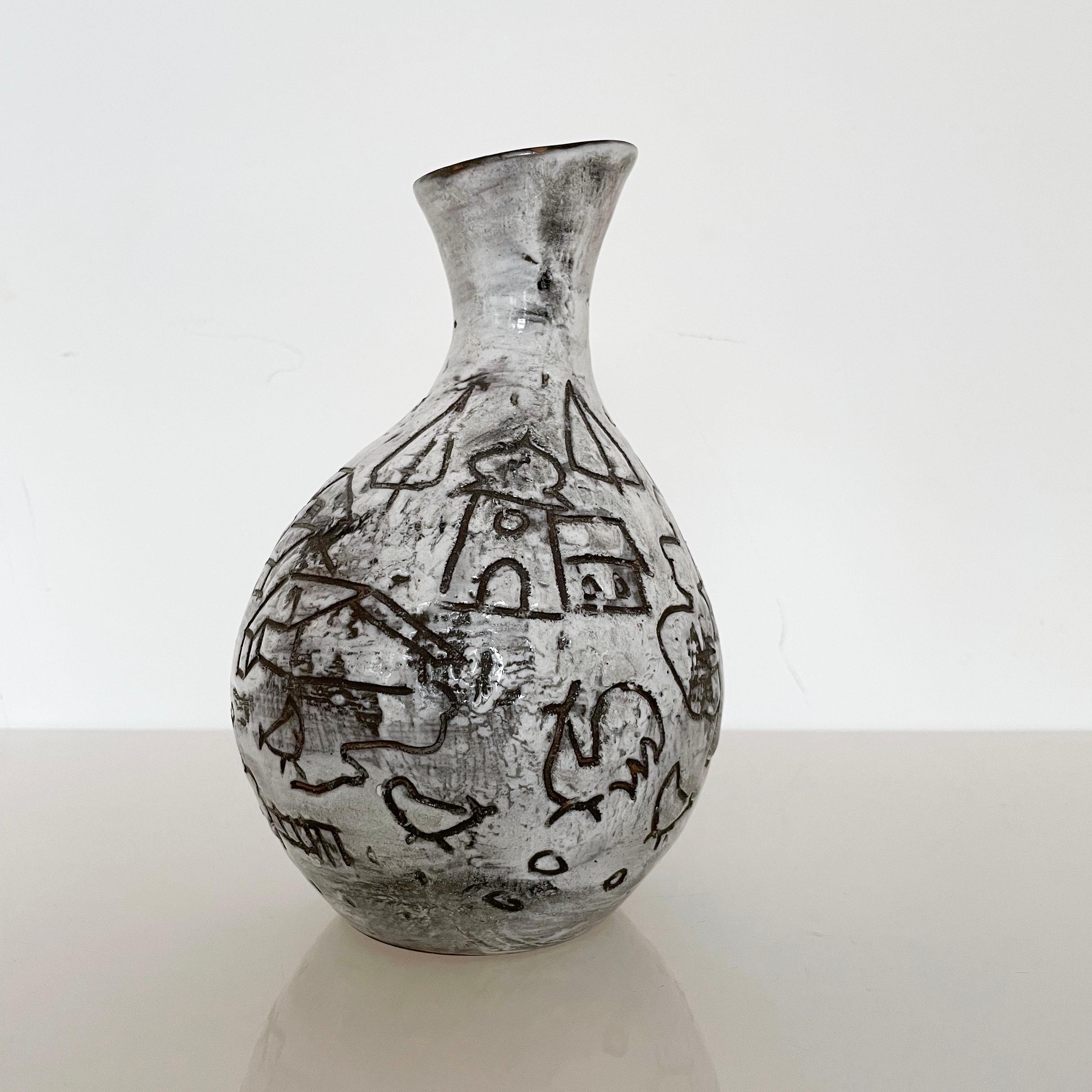 Gustav Spörri Ceramic Vase. No: 65476 69, Ziegler Keramik, Switzerland 1969 In Good Condition For Sale In Bern, CH