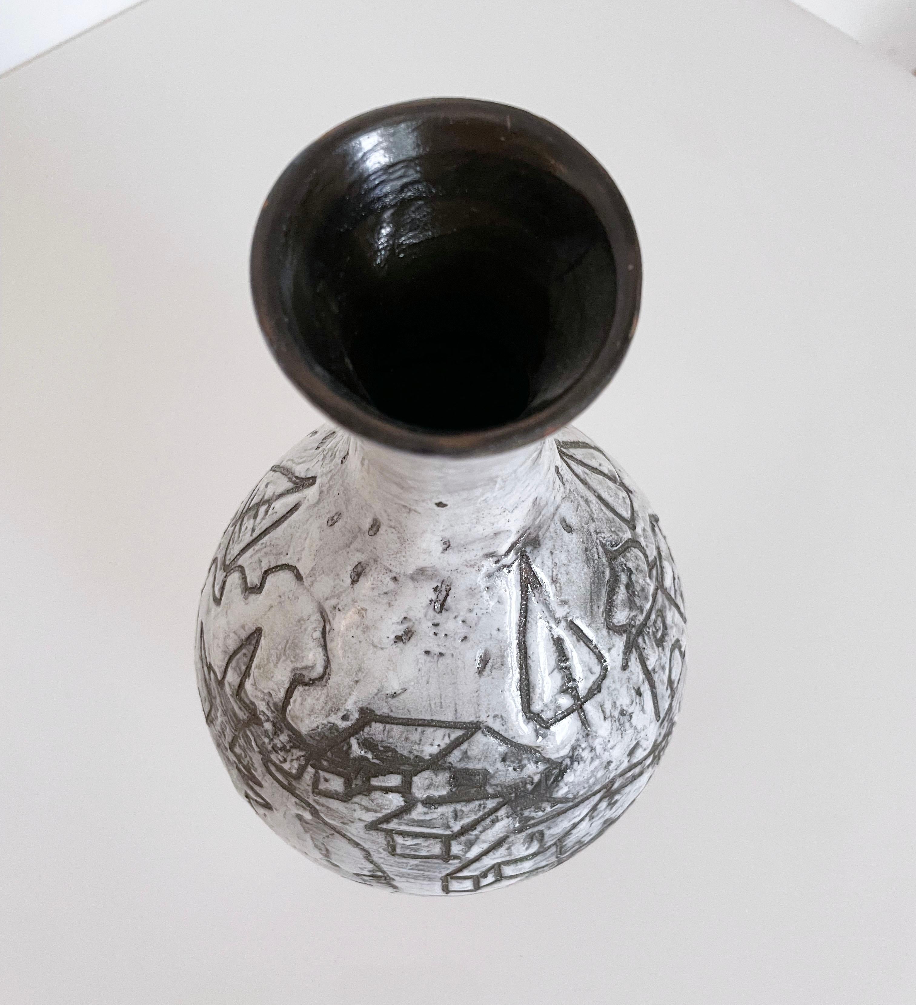 Gustav Spörri Vase aus Keramik. No: 65476 69, Ziegler Keramik, Schweiz 1969 im Angebot 1