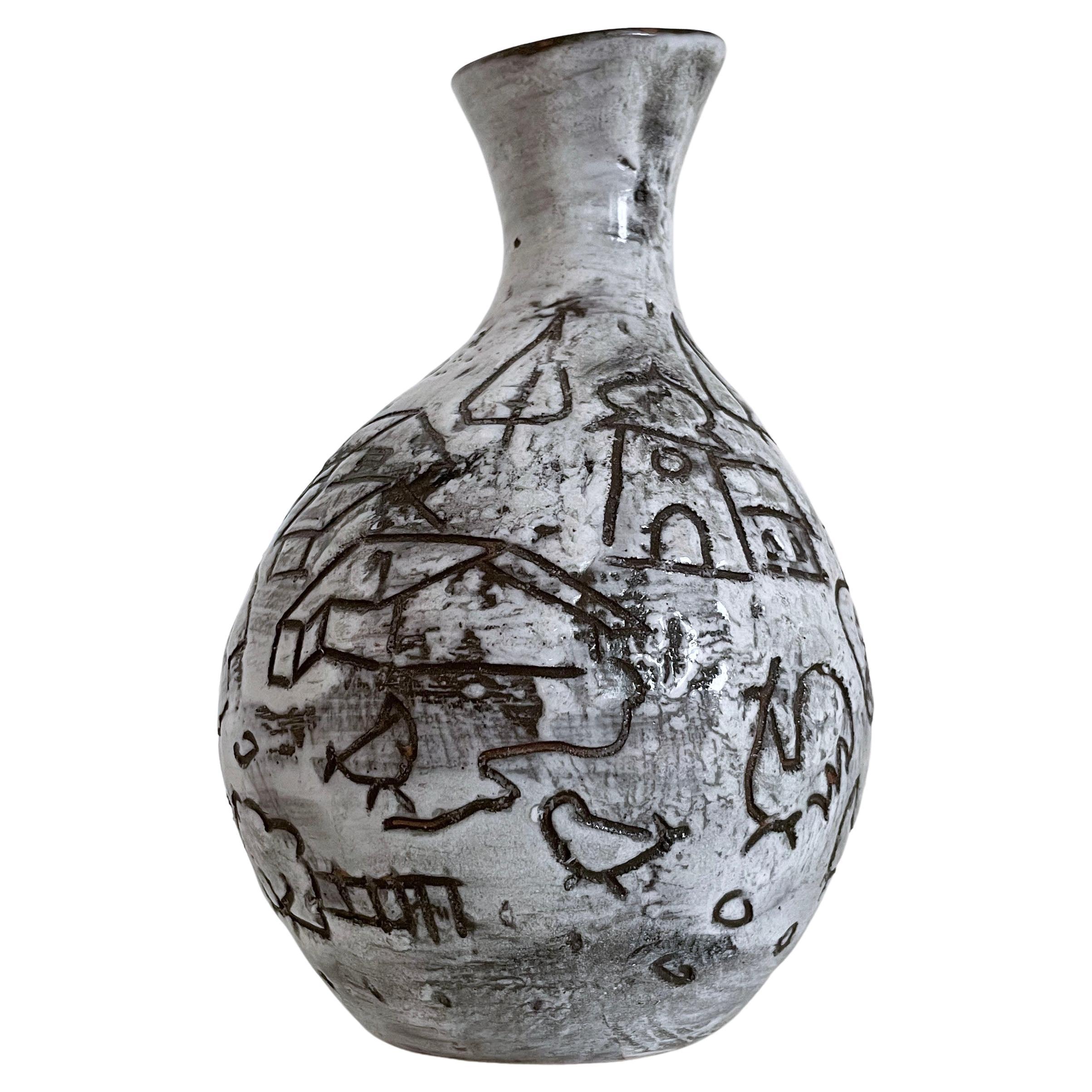 Gustav Spörri Ceramic Vase. No: 65476 69, Ziegler Keramik, Switzerland 1969 For Sale