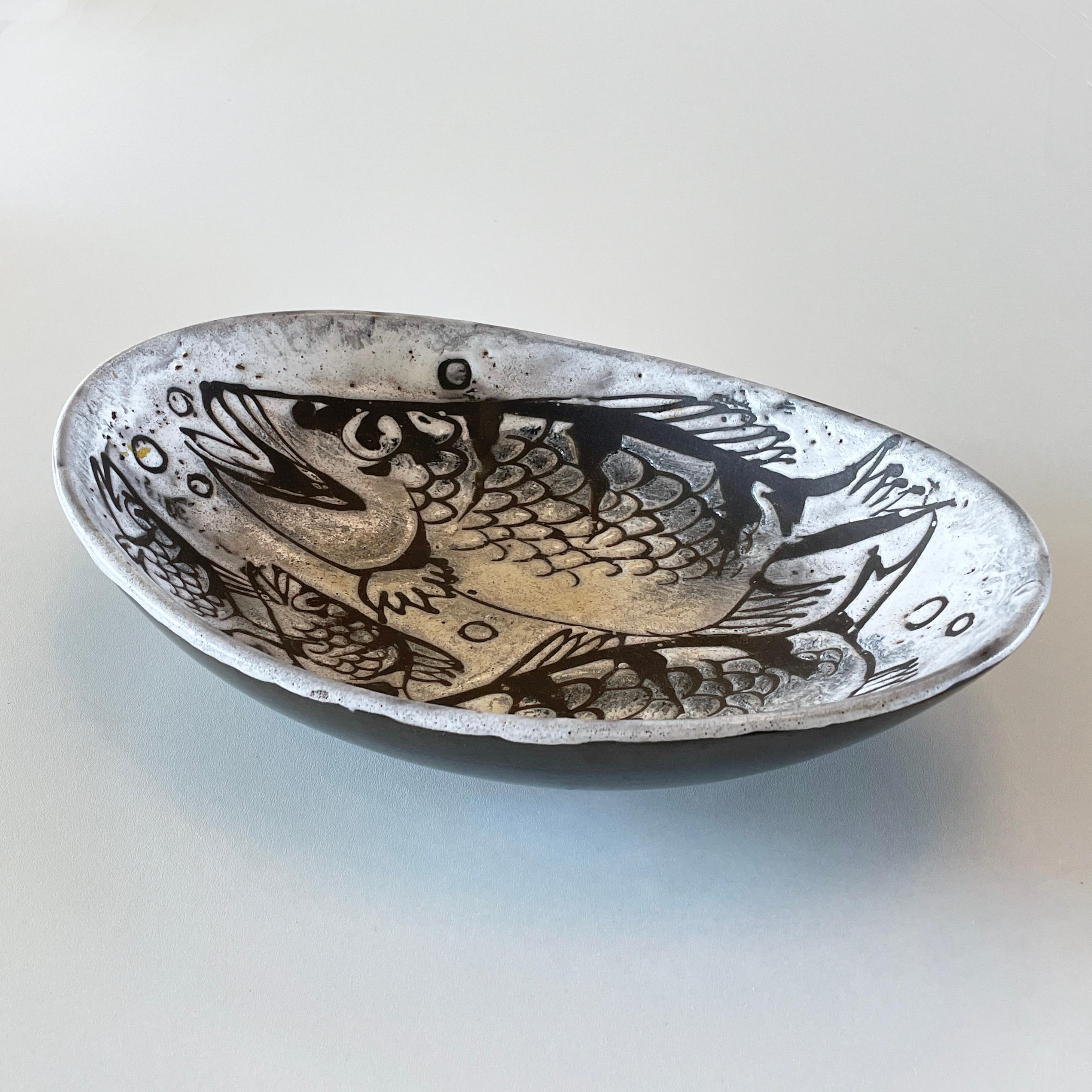 Plato decorativo Gustav Spörri - Ziegler Schaffhausen, Suiza 1958 Moderno de mediados de siglo en venta