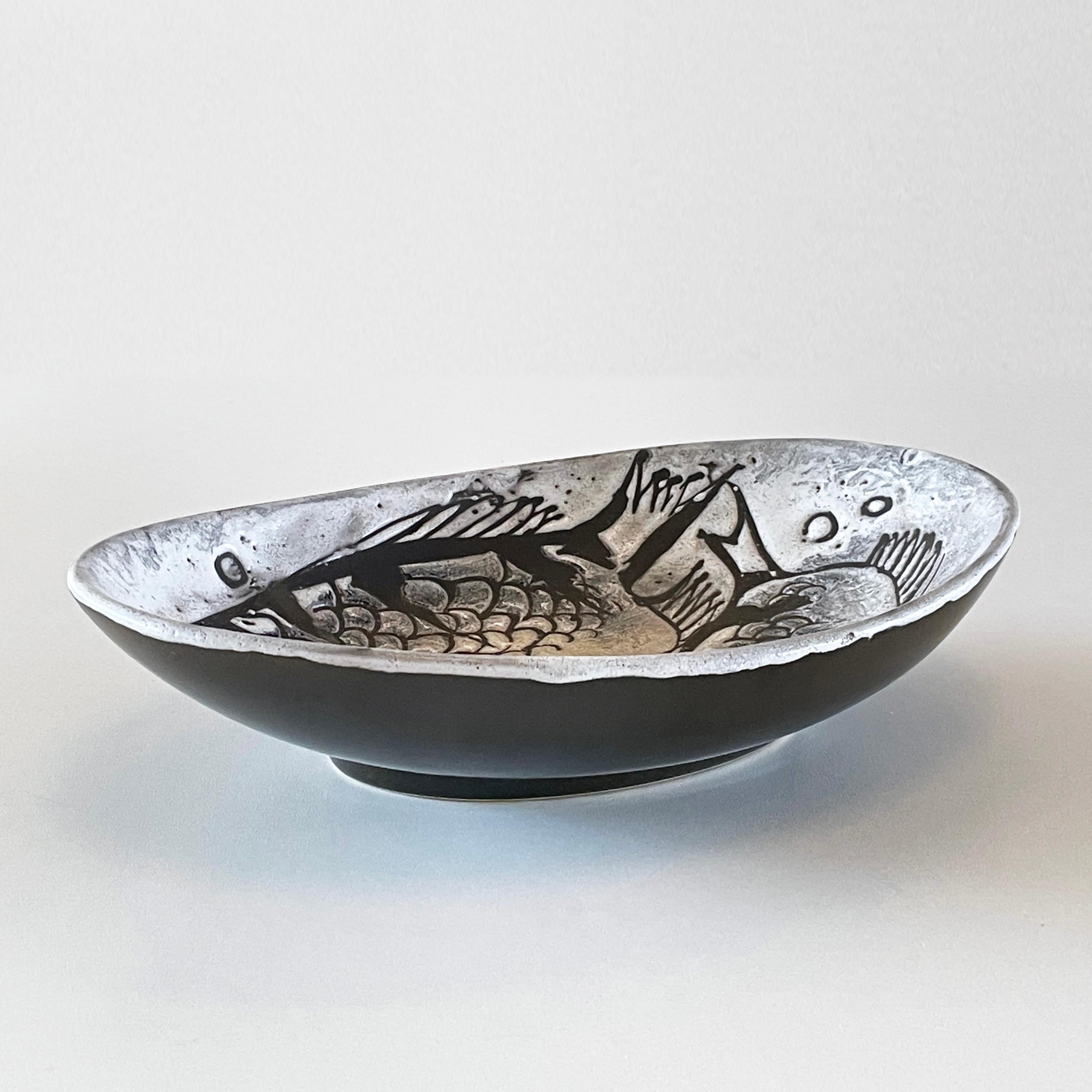 Plato decorativo Gustav Spörri - Ziegler Schaffhausen, Suiza 1958 Al fuego en venta