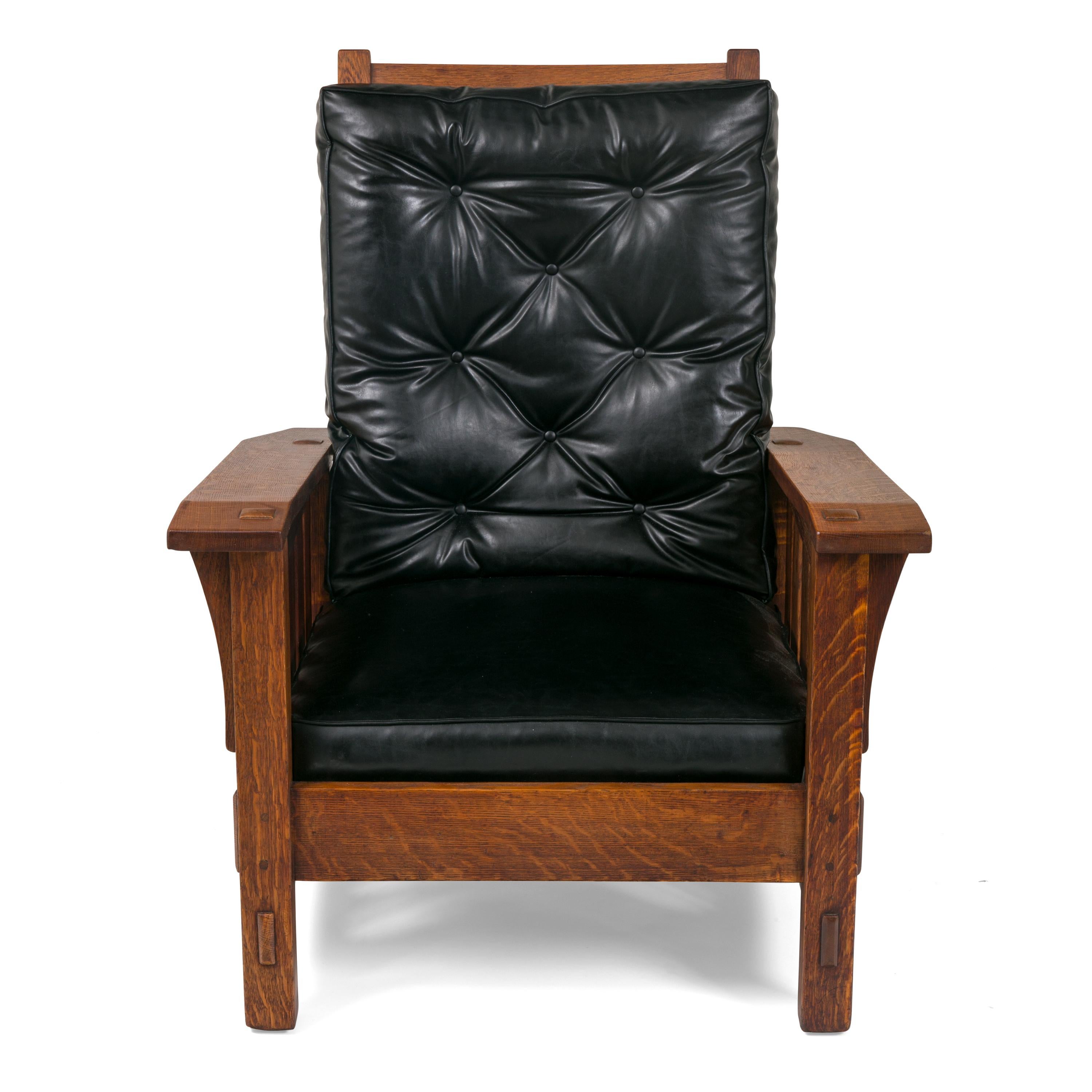 An iconic chair by the master of American Arts & Crafts, Gustav Stickley.