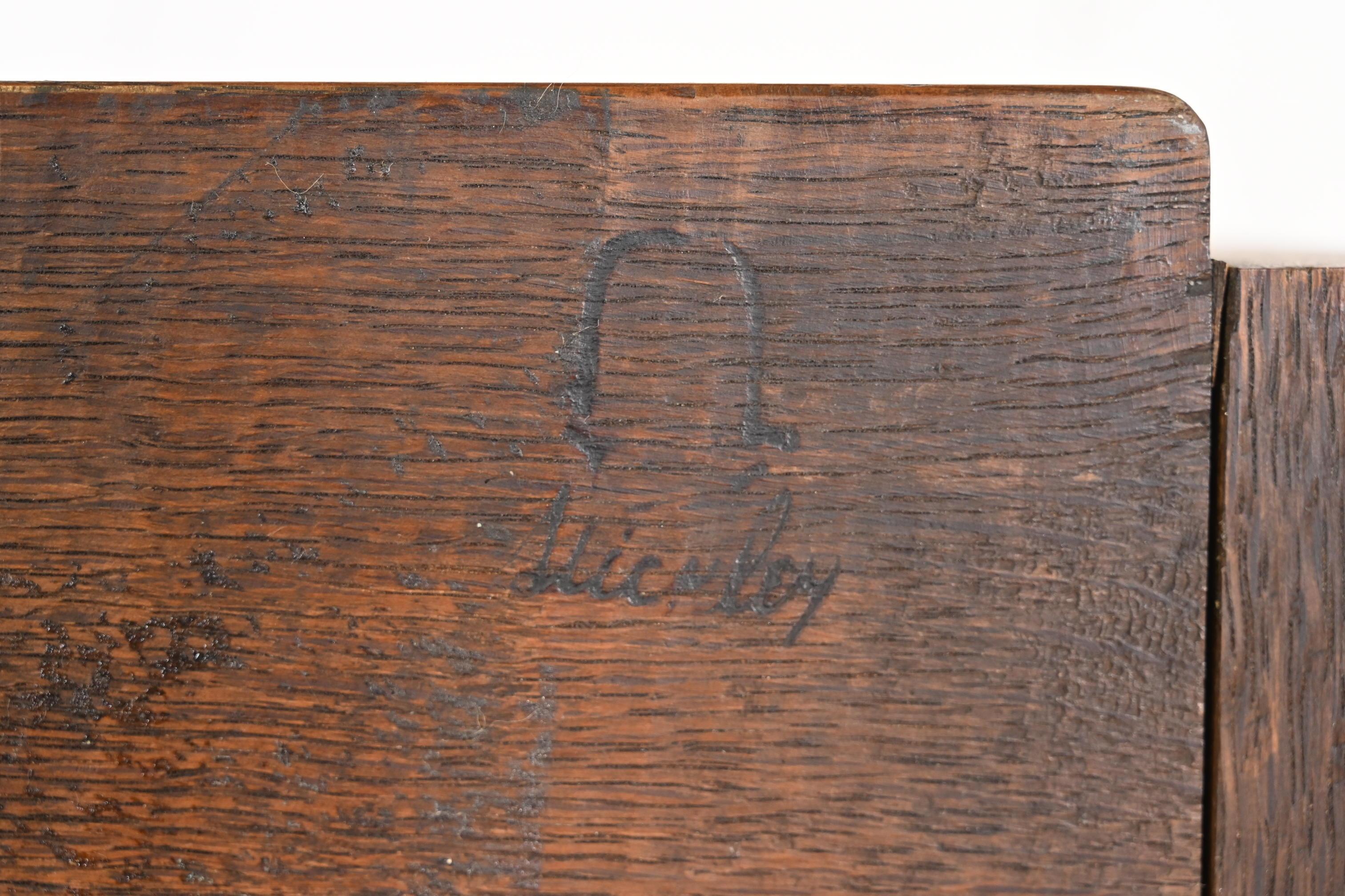 Gustav Stickley Antique Mission Oak Arts and Crafts Bookcase Cabinet, Circa 1900 For Sale 5