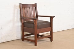 Gustav Stickley Antique Mission Oak Arts & Crafts Arm Chair