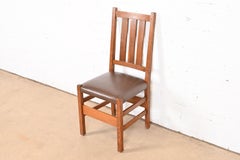 Gustav Stickley Antique Mission Oak Arts & Crafts Desk Chair or Side Chair