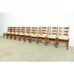 Gustav Stickley Antique Mission Oak Arts & Crafts Dining Chairs, Set of Ten