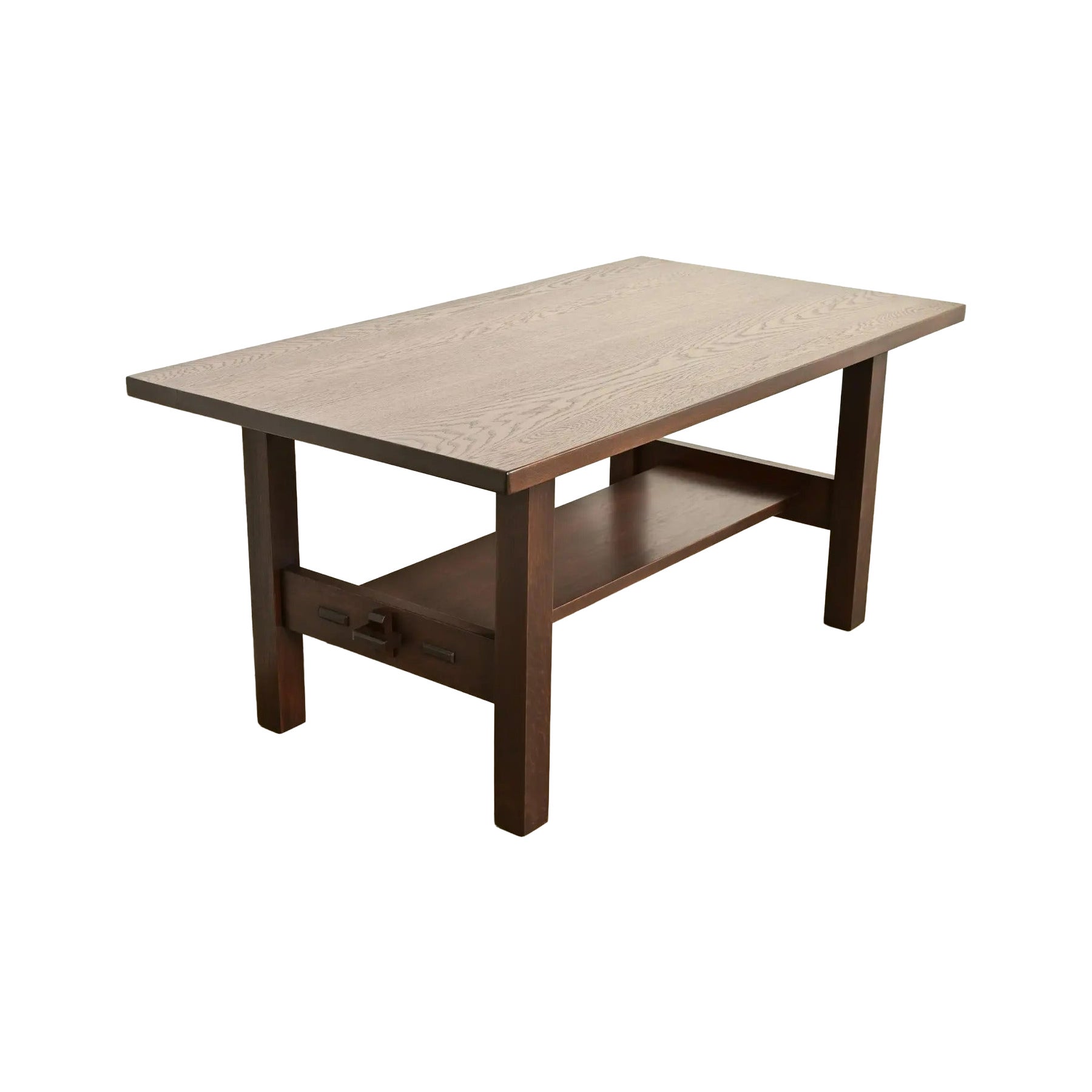 Tavolo da pranzo Mission Arts & Crafts di Gustav Stickley, rifinito con legno di quercia in vendita