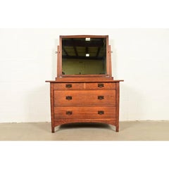 Gustav Stickley Antique Mission Oak Arts & Crafts Dresser, Circa 1910