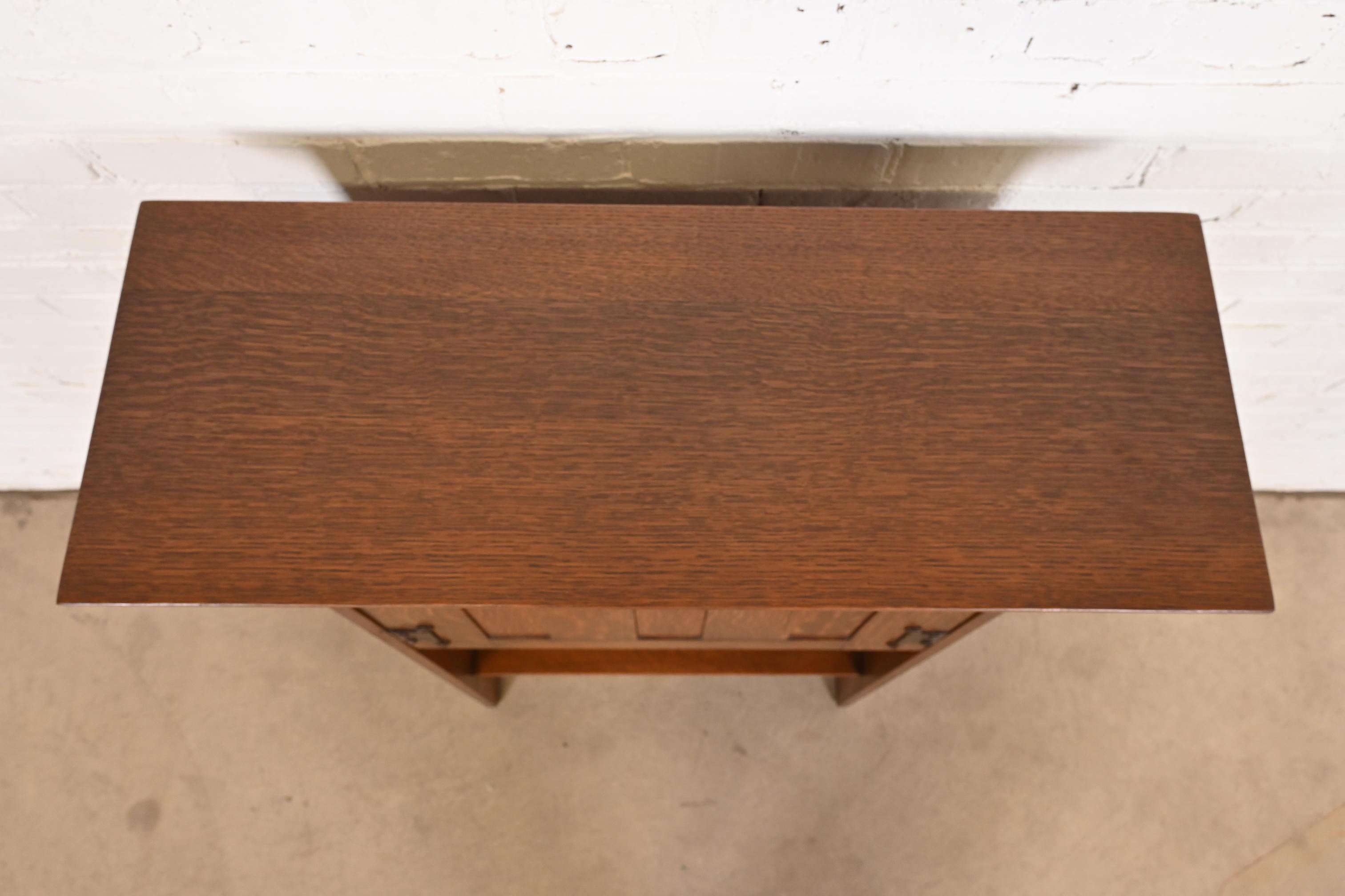 Gustav Stickley Antique Mission Oak Arts & Crafts Drop Front Secretary Desk (bureau à tiroirs) en vente 2