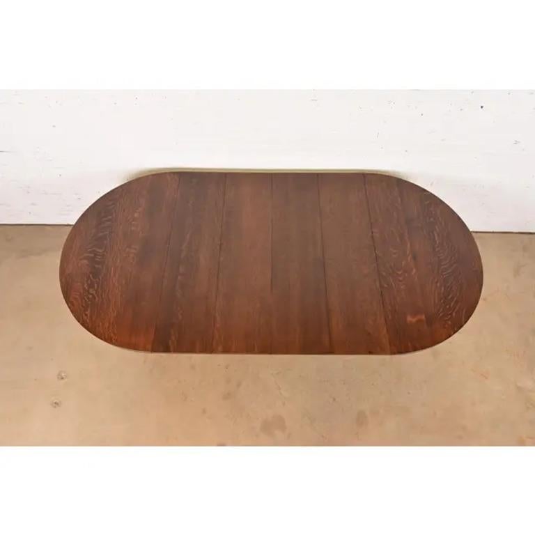 Gustav Stickley Antique Mission Oak Arts & Crafts Table à manger à rallonge en vente 6