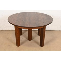 Gustav Stickley Antique Mission Oak Arts & Crafts Extension Dining Table