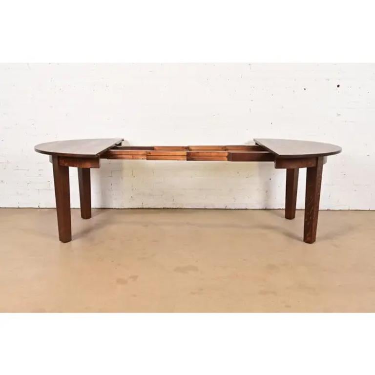 Gustav Stickley Antique Mission Oak Arts & Crafts Table à manger à rallonge en vente 2