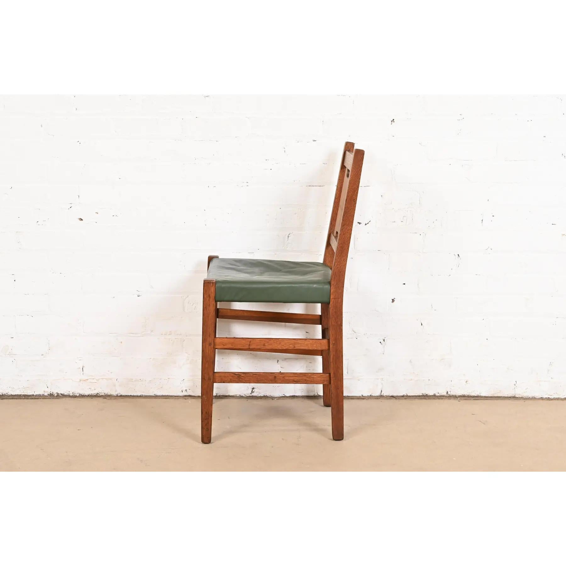 Gustav Stickley Antique Mission Oak Arts & Crafts H-Back Desk or Side Chair 3