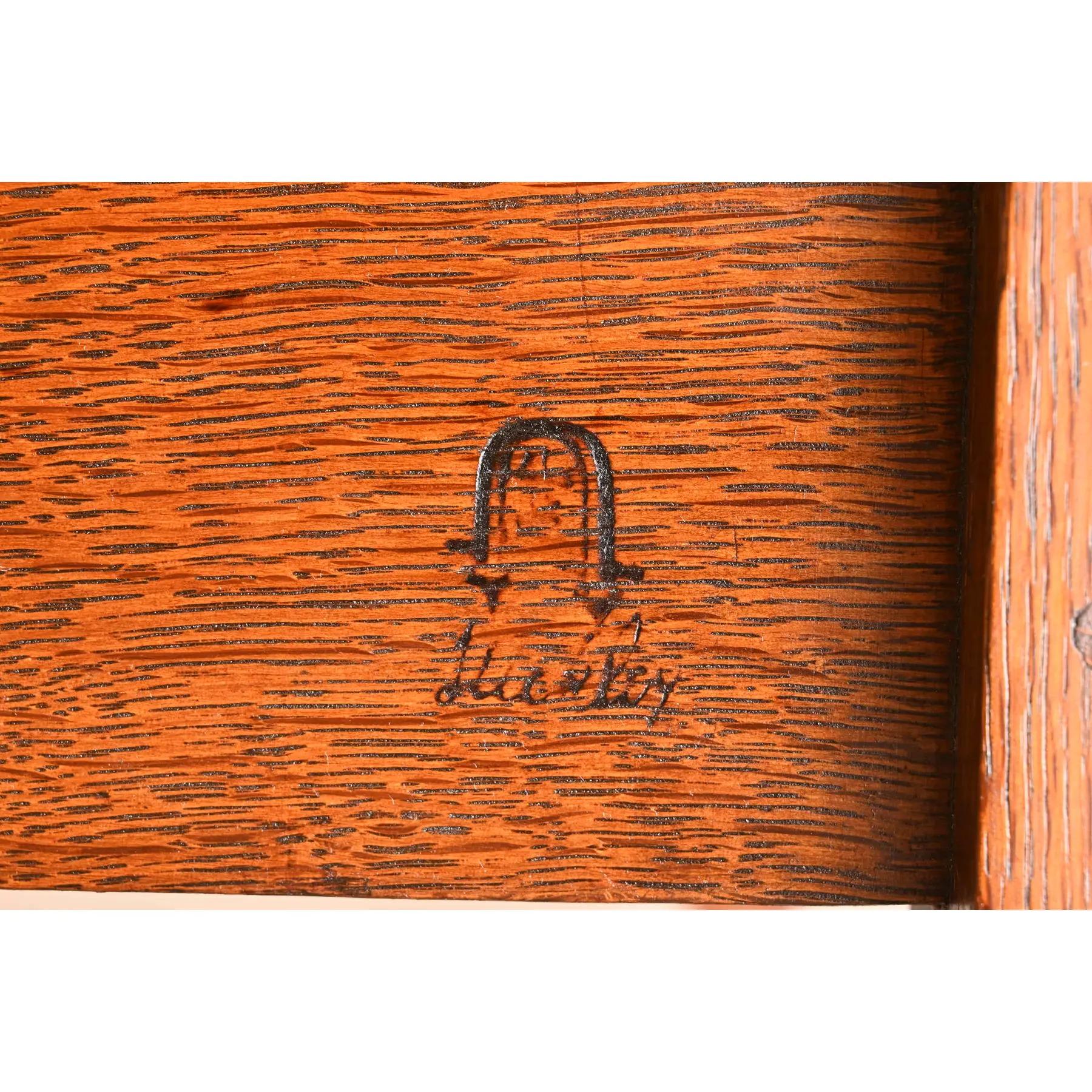 Gustav Stickley Antique Mission Oak Arts & Crafts Reclining Morris Lounge Chair im Angebot 5